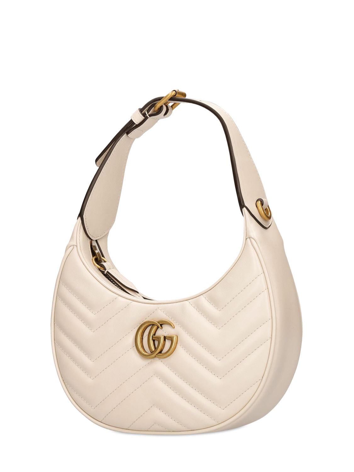 Shop Gucci Mini Gg Marmont Leather Bag In Mystic White