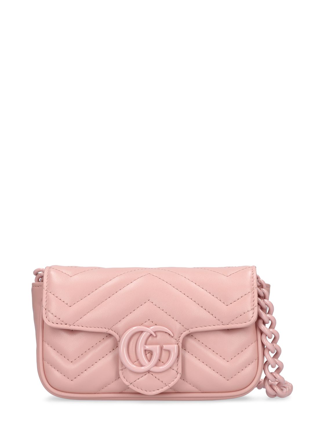 GUCCI Ledertasche "gg Marmont" Rosa