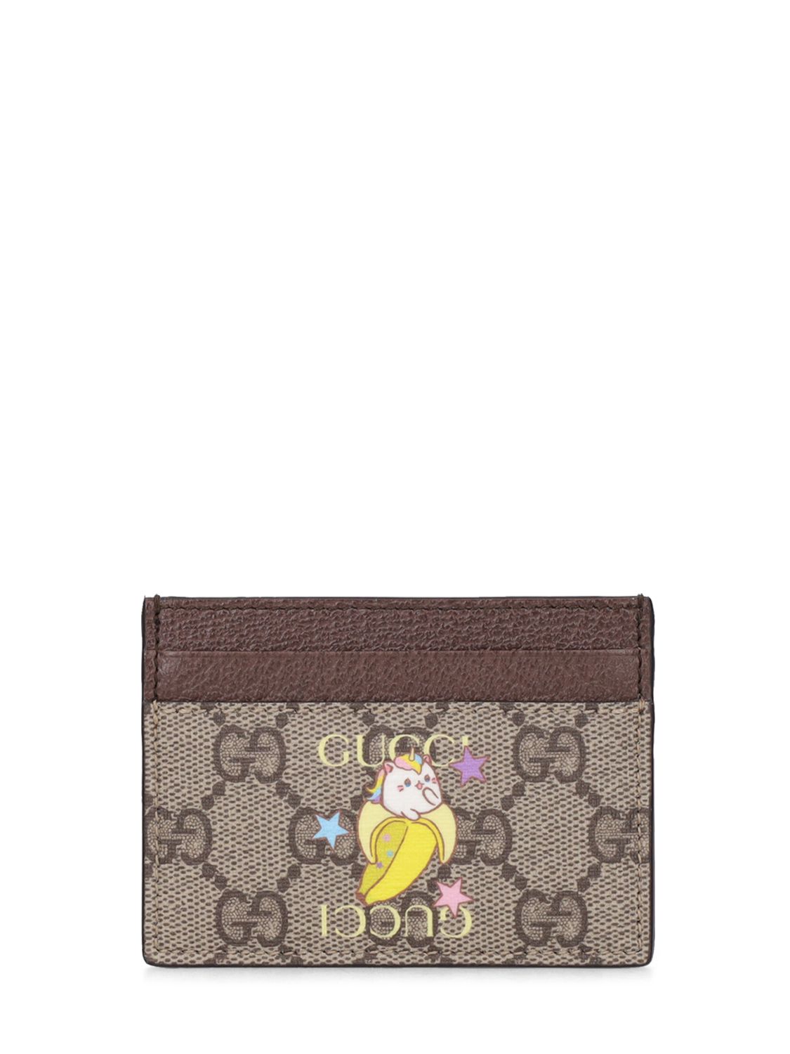 Gucci Bananya Gg Supreme Card Holder In Beige multi ModeSens