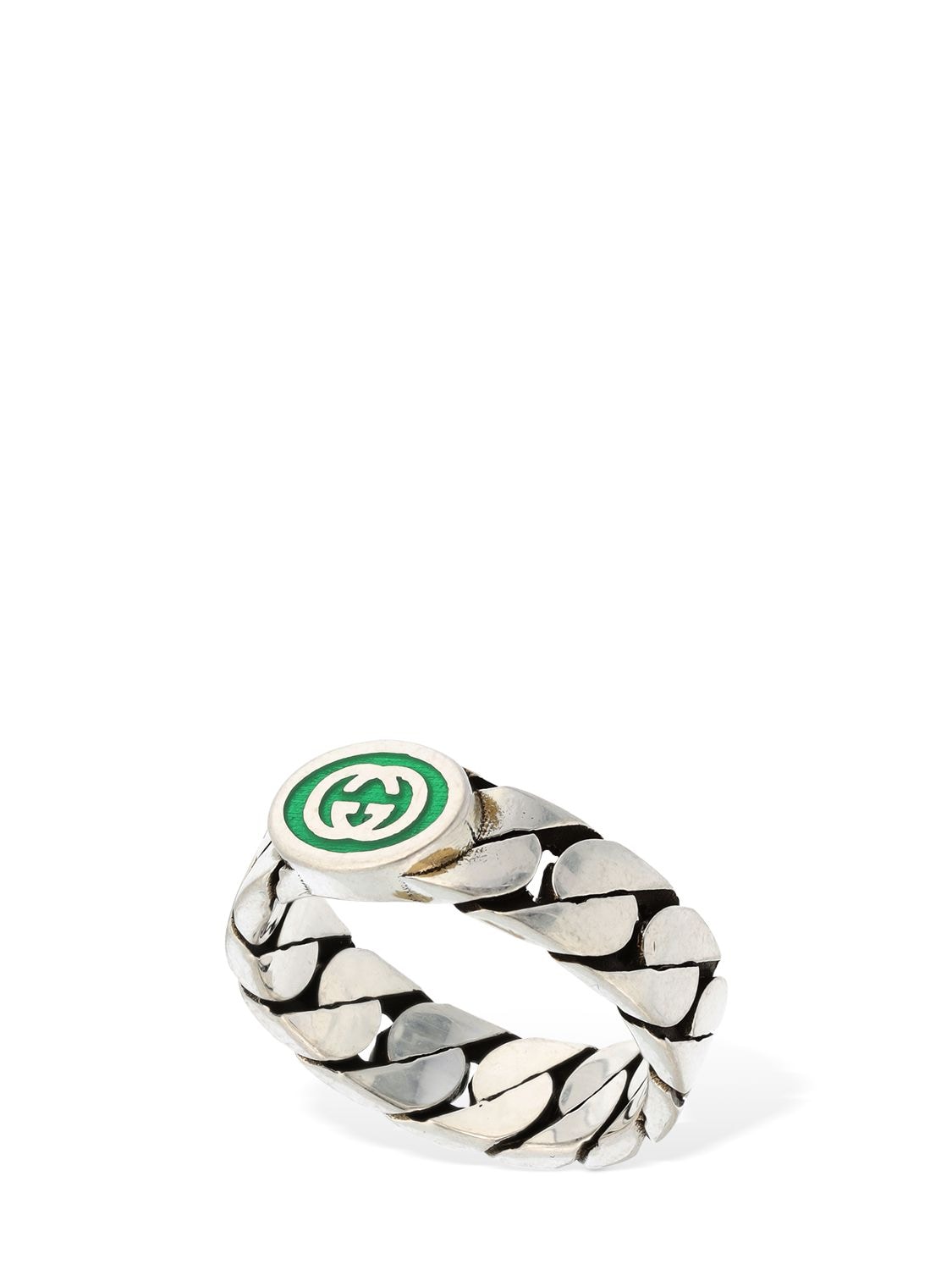 gucci silver interlocking g ring