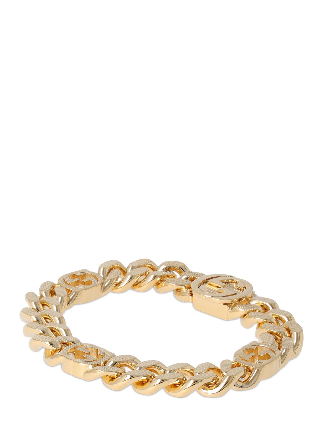 Shop Gucci Interlocking G Chain Bracelet In Gold