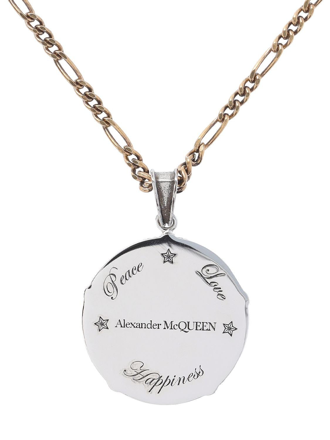 ALEXANDER MCQUEEN Plate Medallion Brass Necklace