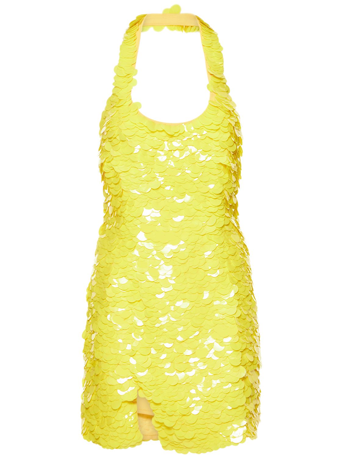 attico mini dress yellow