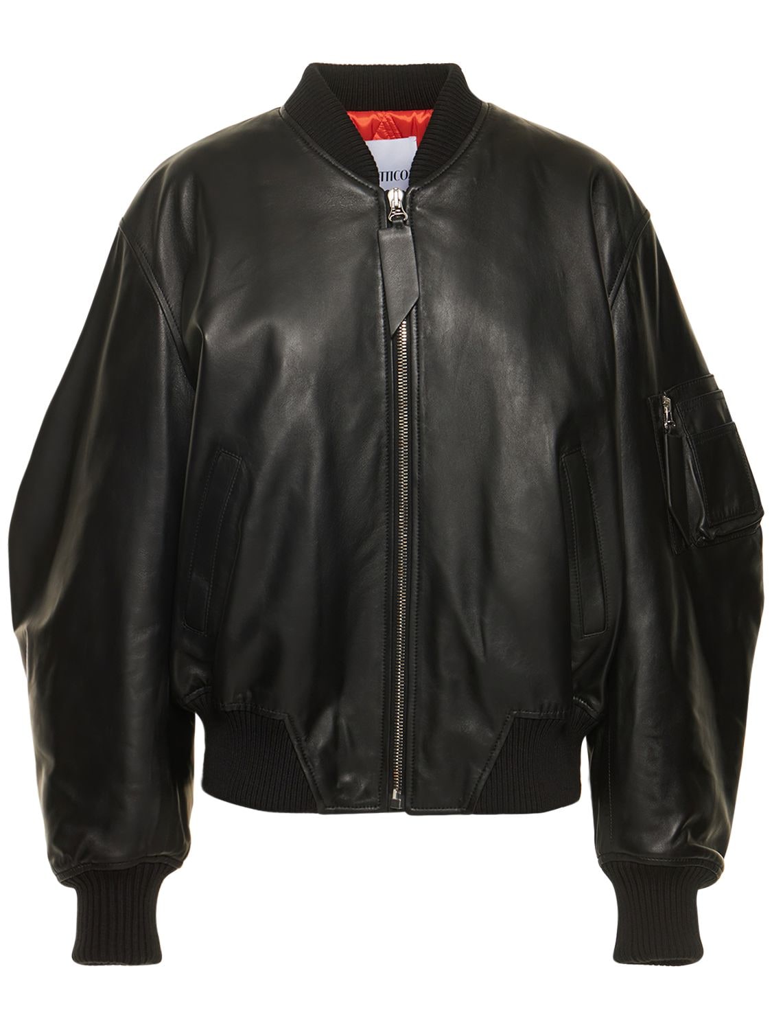 Image of Anja Napa Leather Bomber Jacket