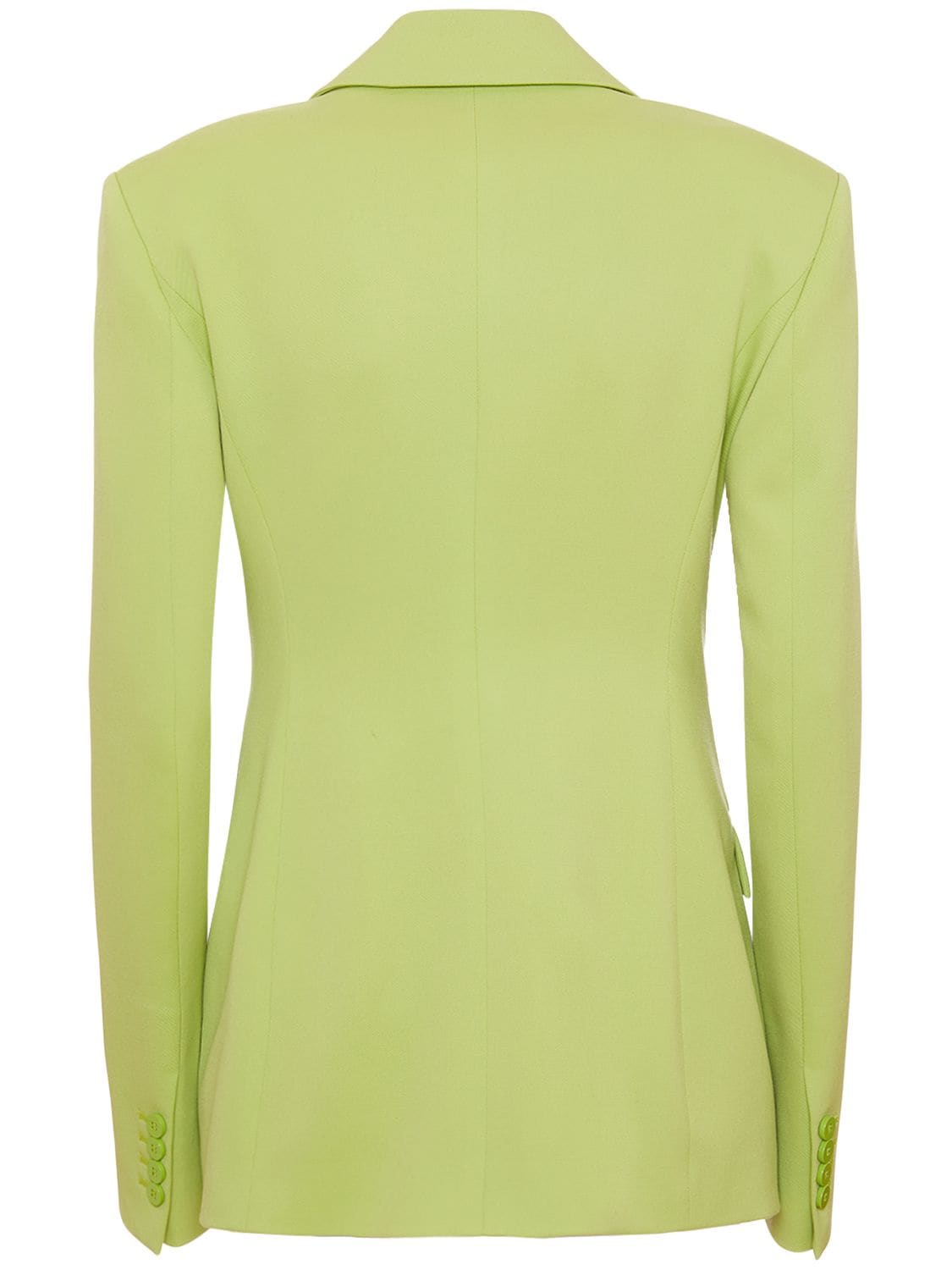 Attico Single-breasted Stretch-wool Blazer In Green