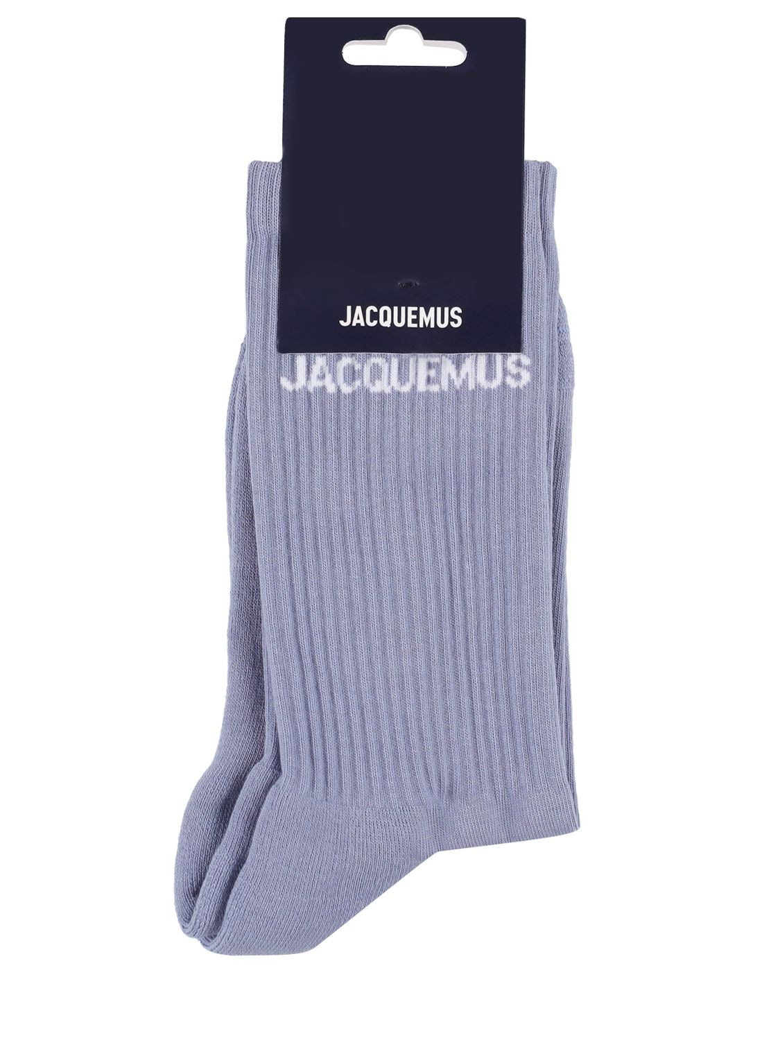 Jacquemus Les Chaussettes Cotton Blend Socks In Light Blue