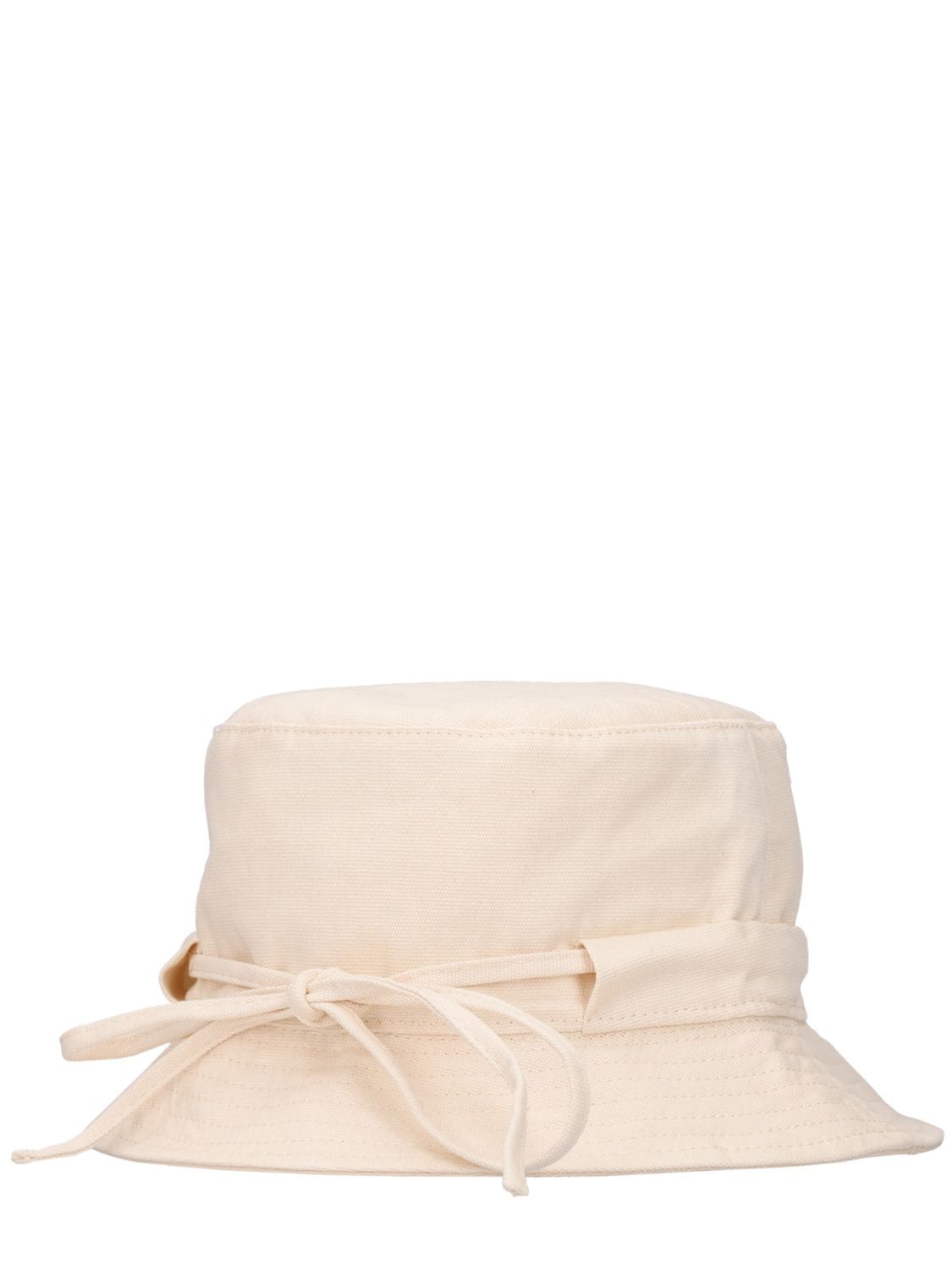 Shop Jacquemus Le Bob Gadjo Cotton Canvas Bucket Hat In Off White