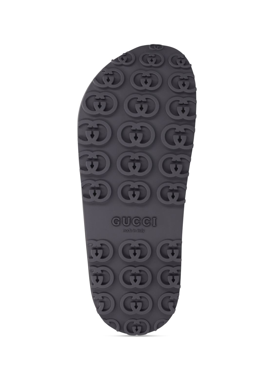 Shop Gucci Miami Rubber Slide Sandals In Black