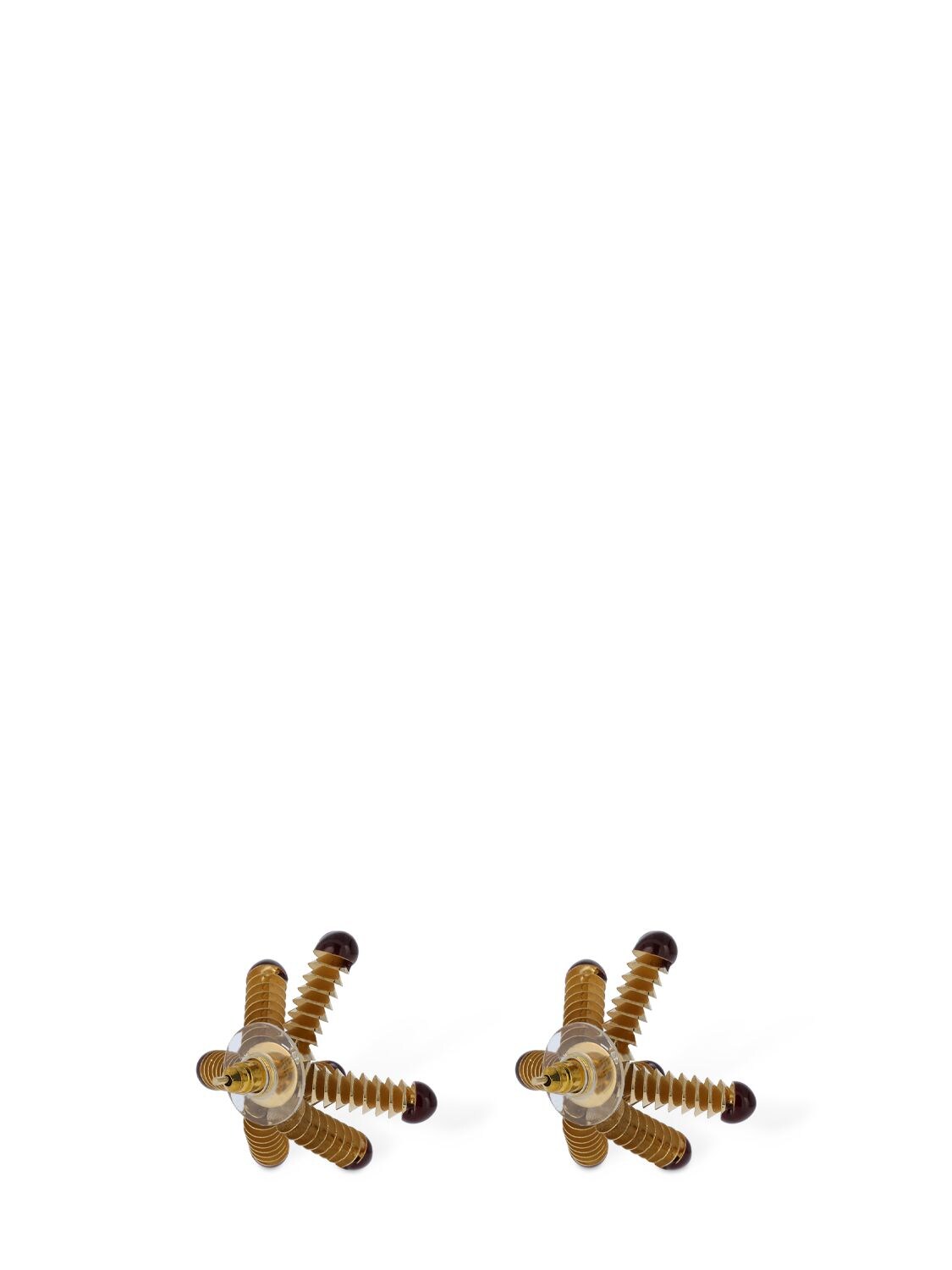 Shop So-le Studio Sbam Enamel Stud Earrings In Gold,burgundy