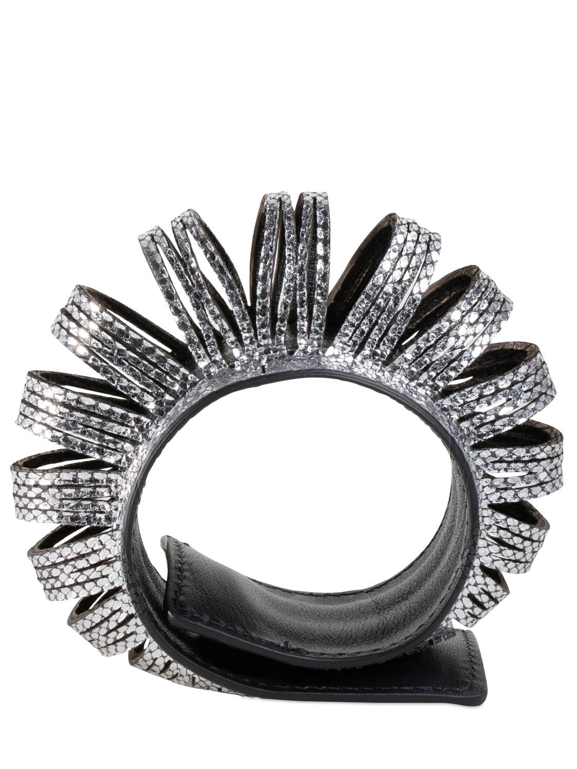 Image of Spin Leather Rigid Bracelet