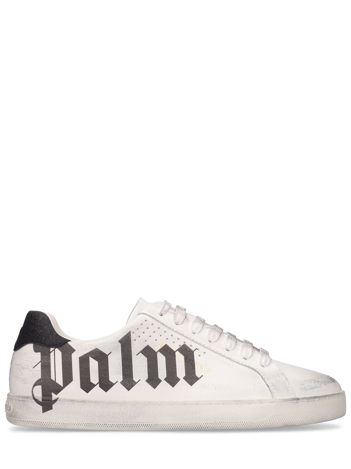 Logo Print Leather Low-top Sneakers