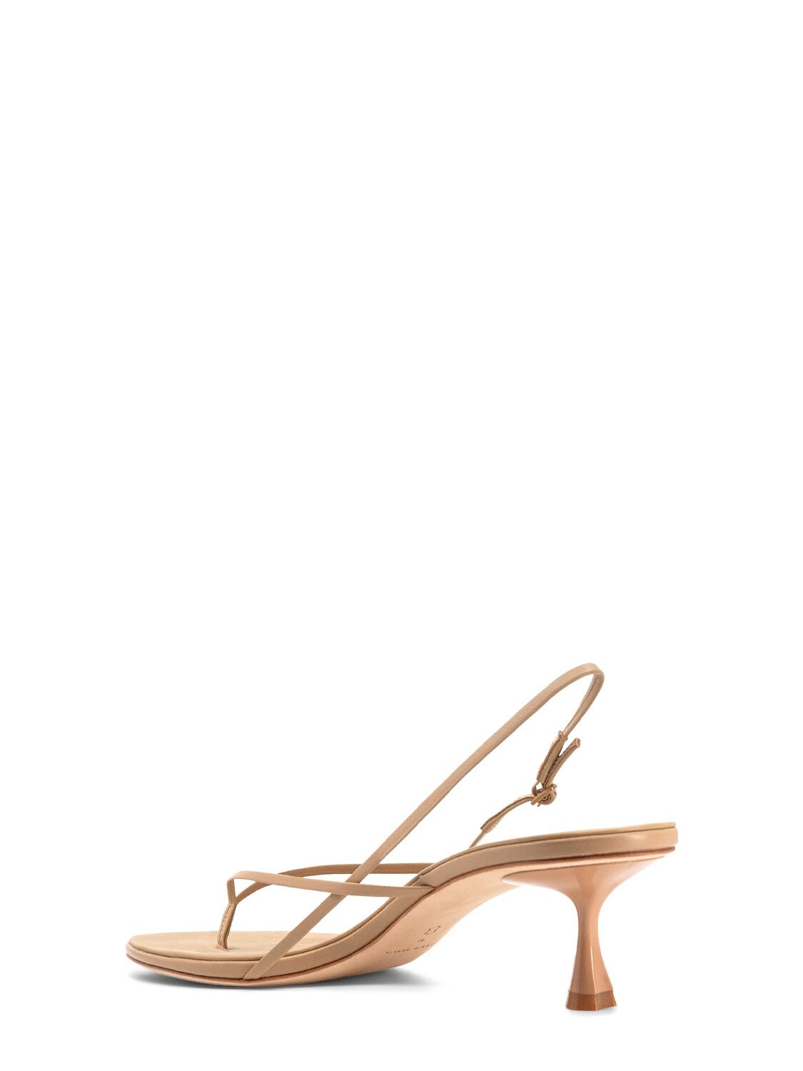 Studio Amelia 50mm Wishbone Leather Sandals In Beige | ModeSens