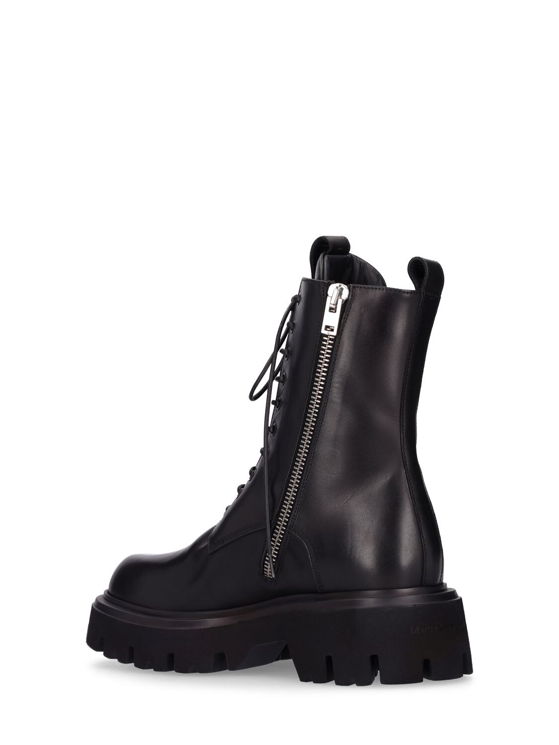 Shop Mattia Capezzani Leather Lace-up Chelsea Boots In Black