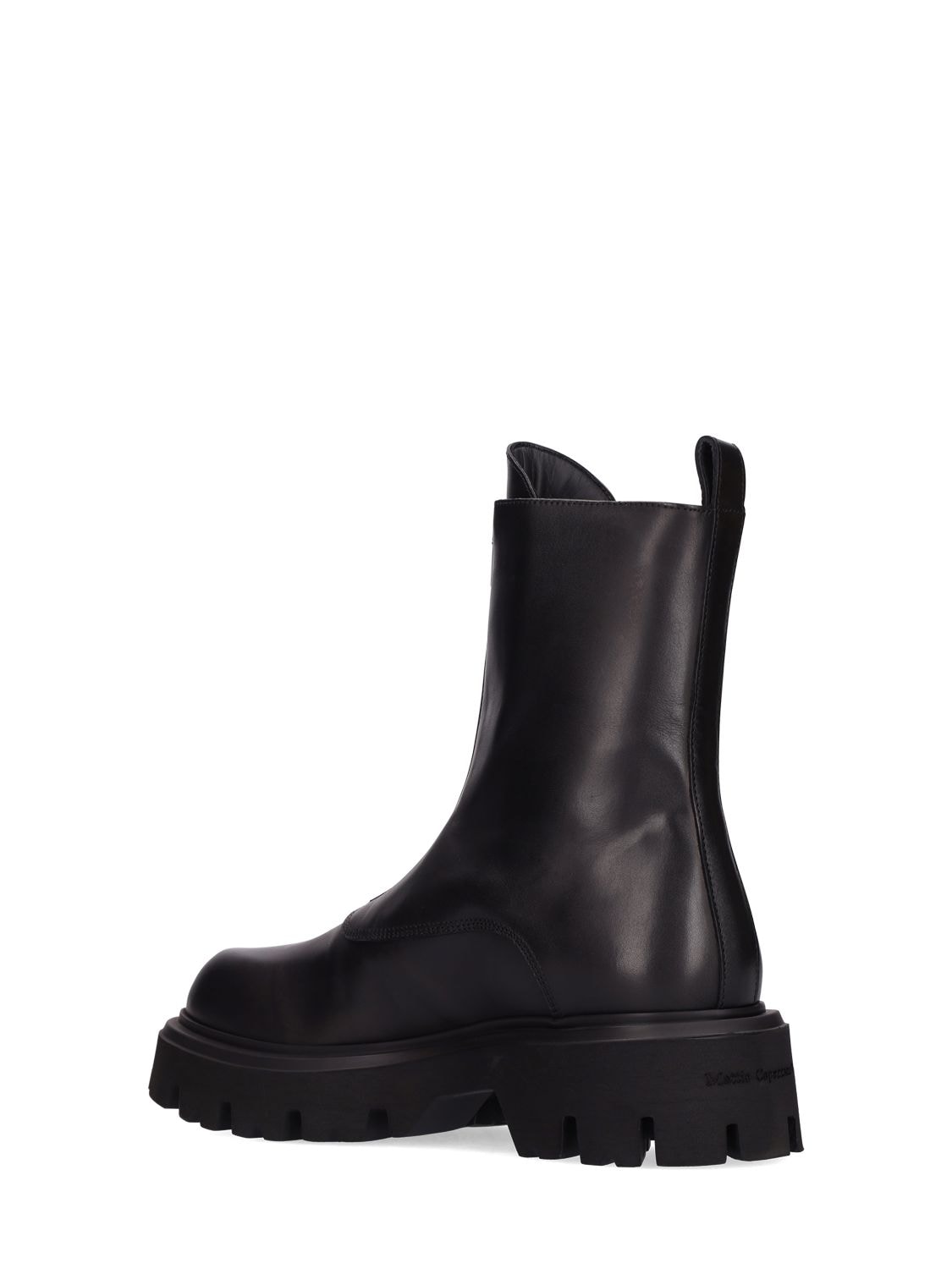 Shop Mattia Capezzani Dimitry Leather Zip Boots In Black