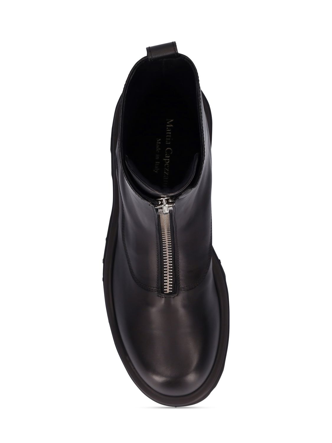 Shop Mattia Capezzani Dimitry Leather Zip Boots In Black