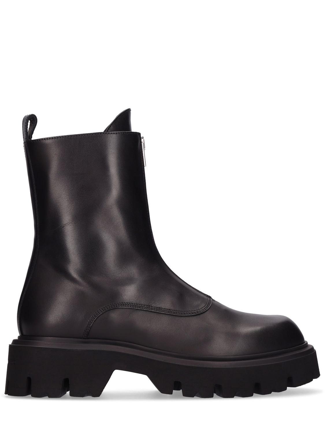 Mattia Capezzani Dimitry Leather Zip Boots In Black