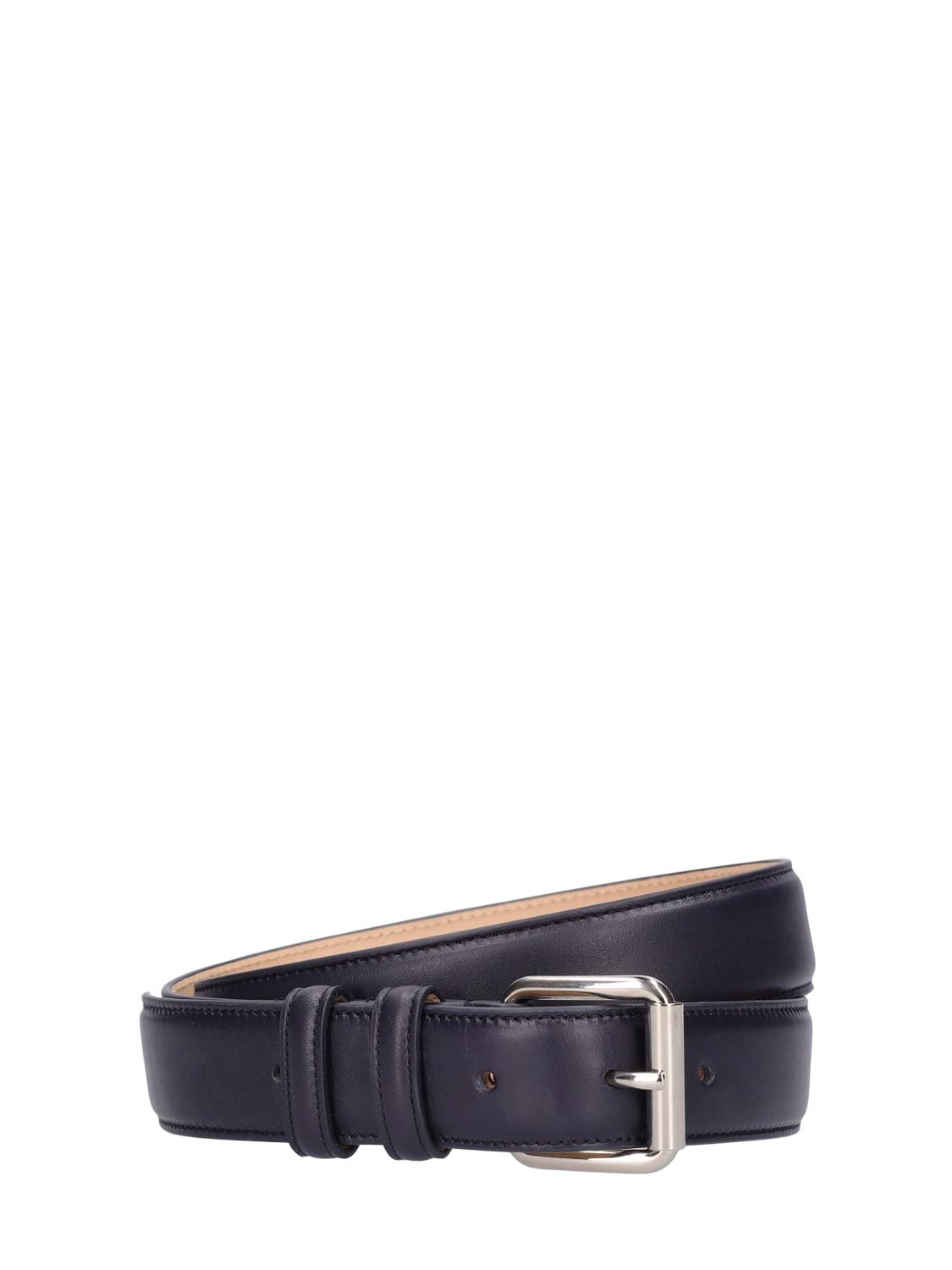 Apc Smooth Leather Belt In Navy