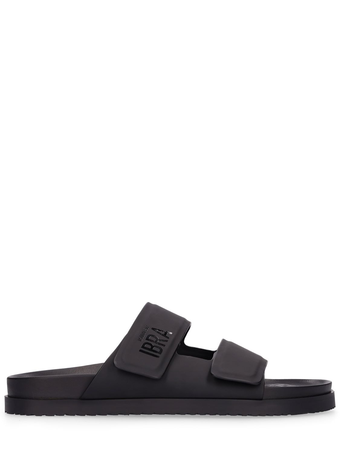 DSQUARED2 IBRA RUBBERIZED LEATHER SANDALS