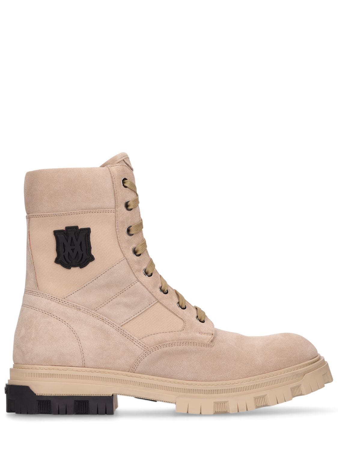 Military Suede & Leather Combat Boots