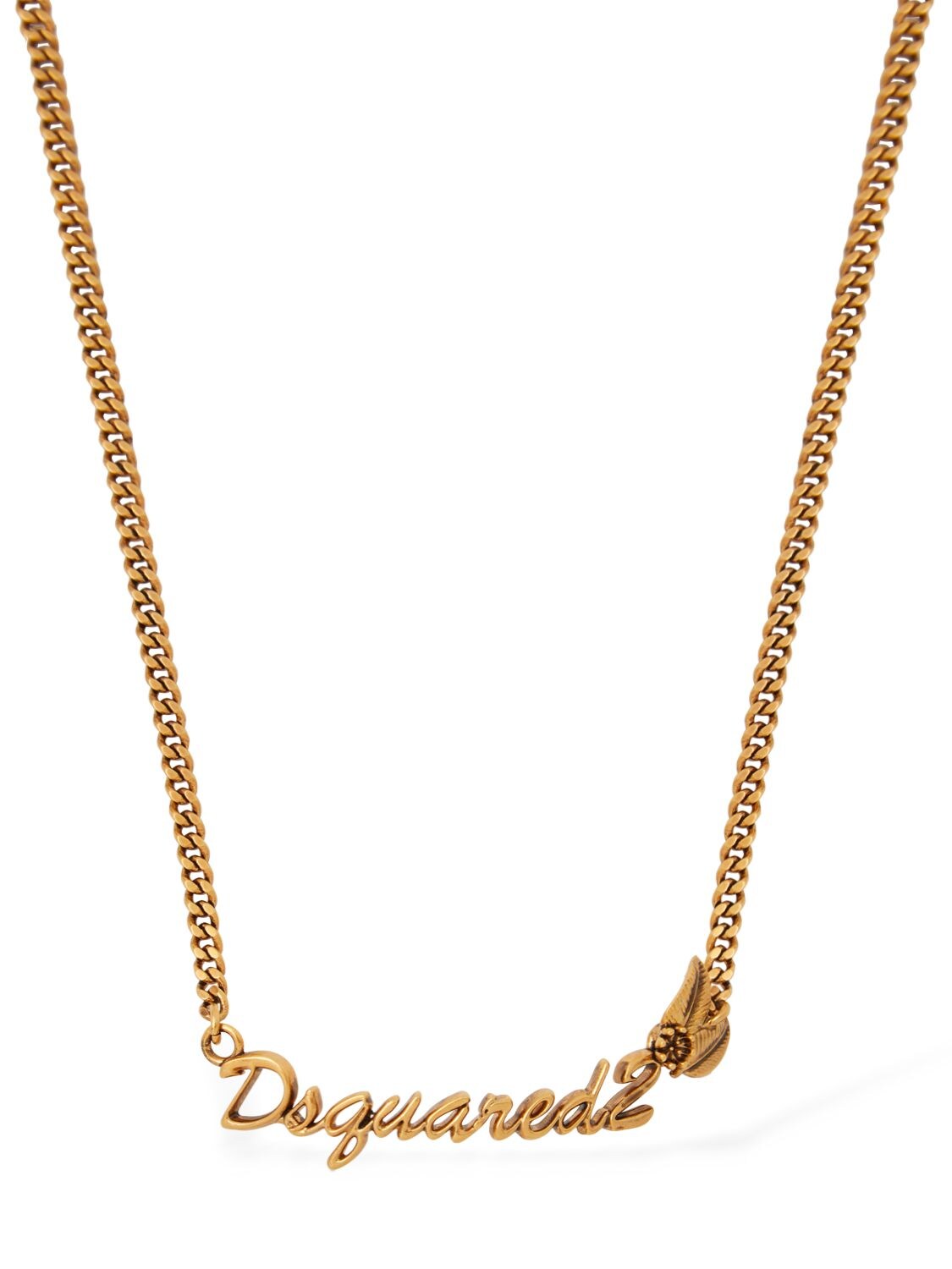 DSQUARED2 TWINKLE LOGO CHARM LONG NECKLACE