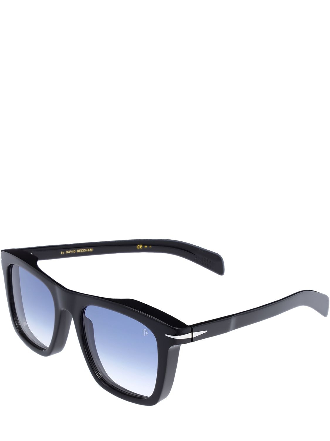 Shop Db Eyewear By David Beckham Db Squared Acetate Sunglasses In Black,blue