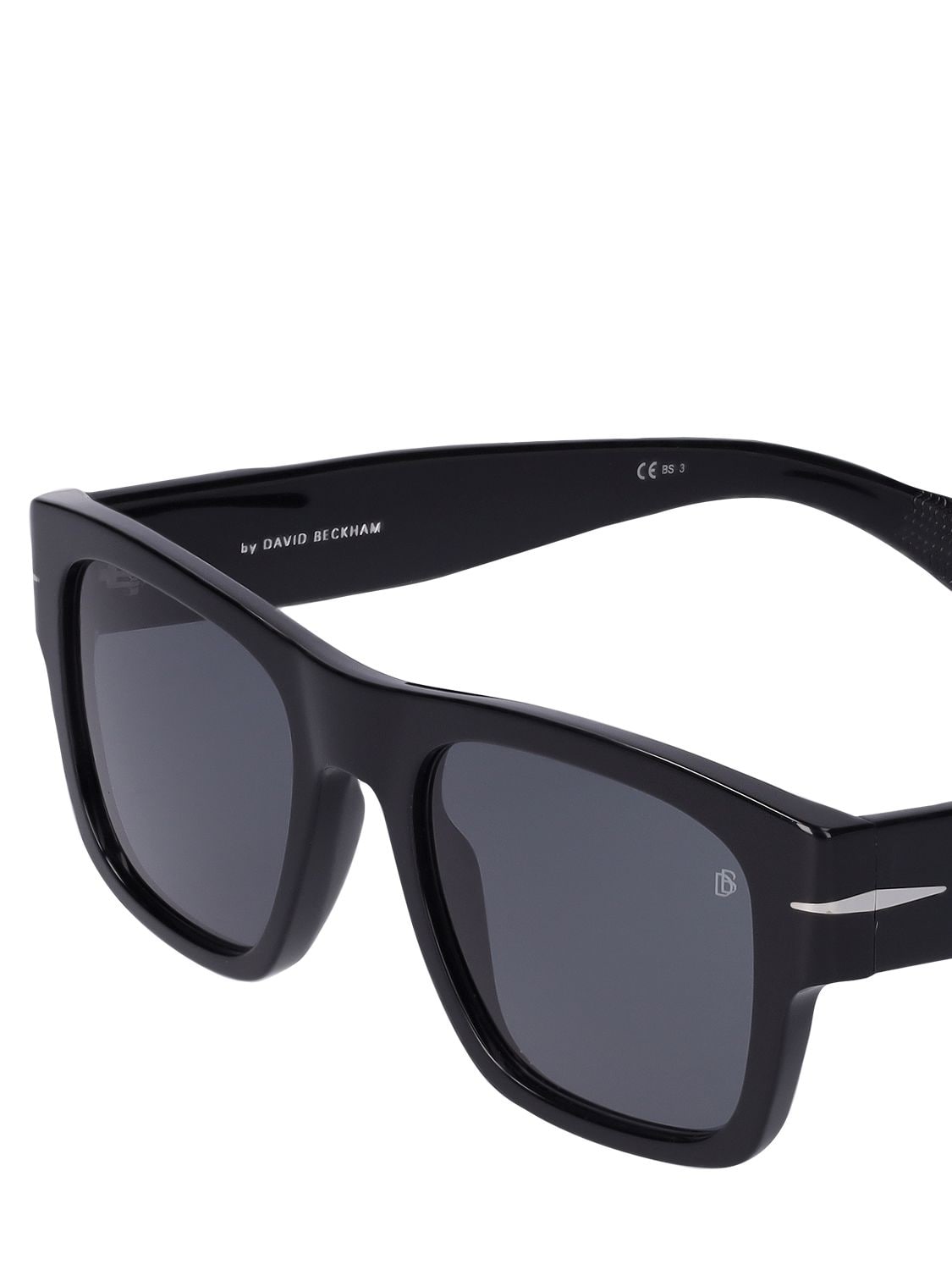 Shop Db Eyewear By David Beckham Db Bold Squared Acetate Sunglasses In Black,blue