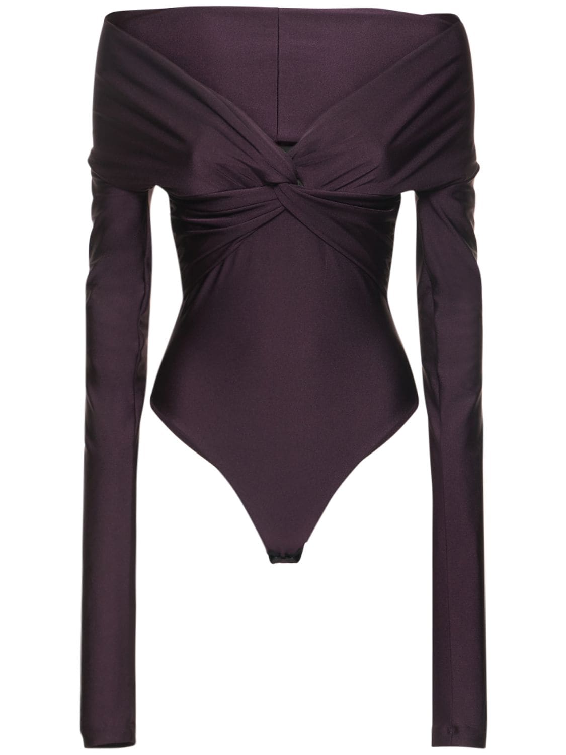 THE ANDAMANE KENDALL OFF THE SHOULDER LYCRA BODYSUIT