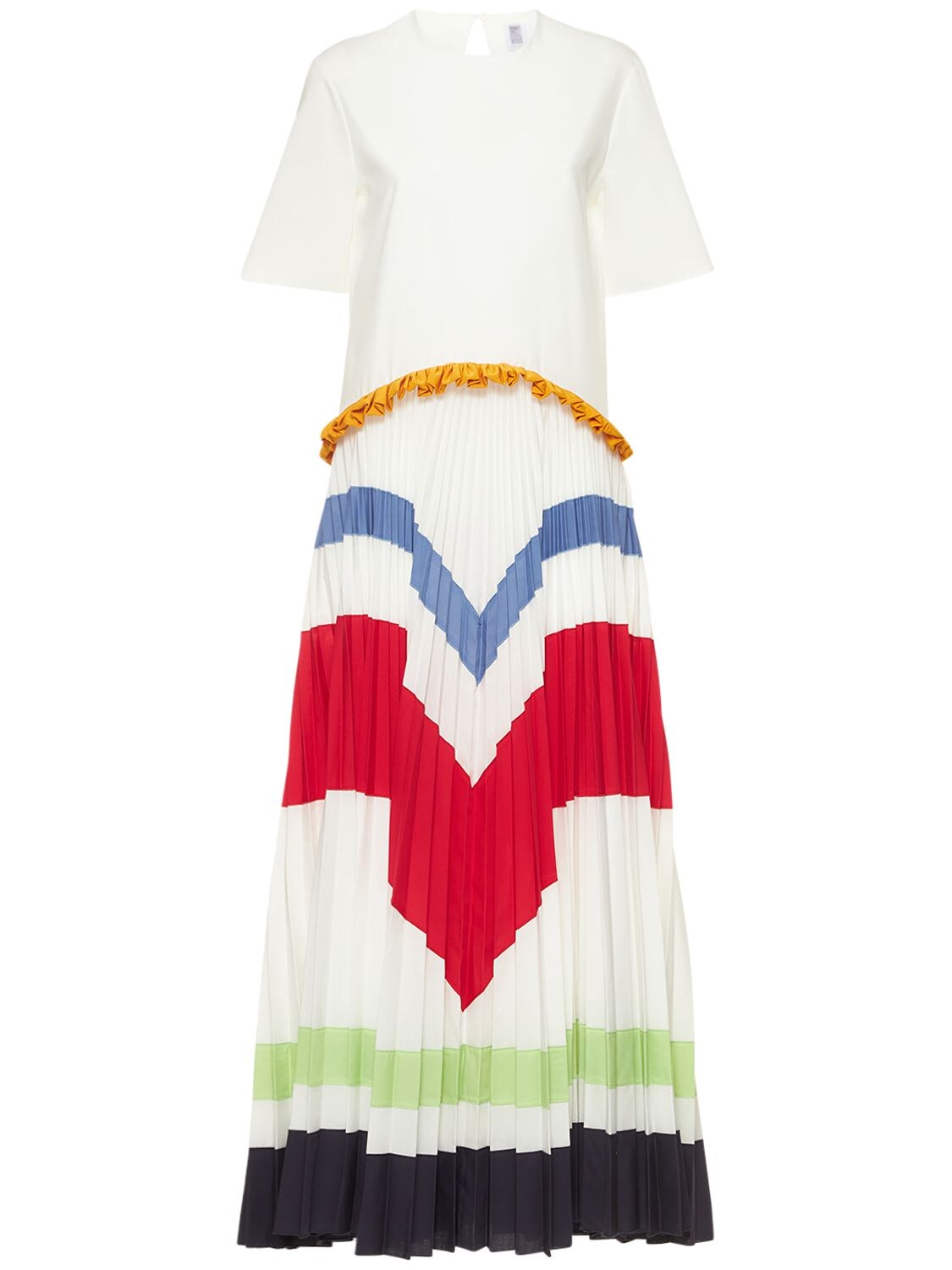 ROSIE ASSOULIN VIVIANA TIERED POPLIN LONG DRESS
