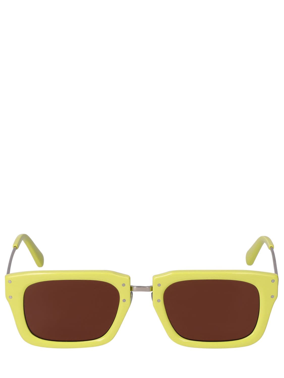 Jacquemus Les Lunettes Soli Sunglasses In Yellow,brown