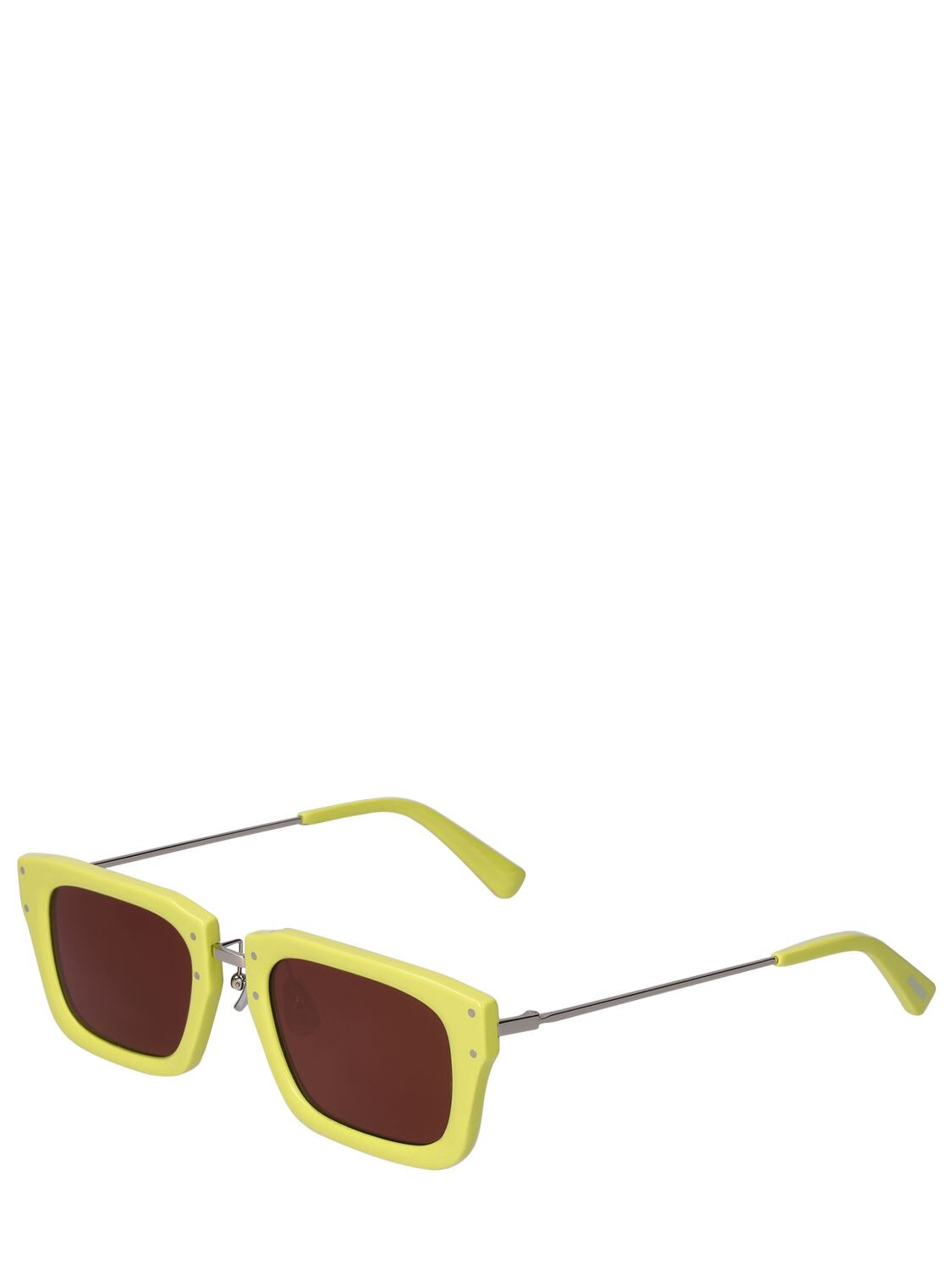 Shop Jacquemus Les Lunettes Soli Sunglasses In Yellow,brown