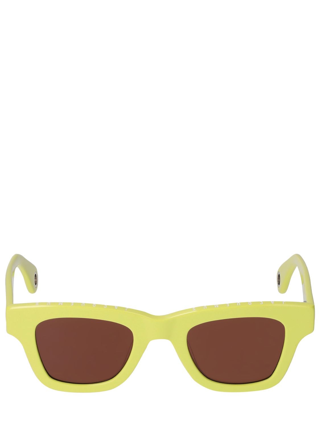Shop Jacquemus Les Lunettes Nocio Sunglasses In Yellow,brown