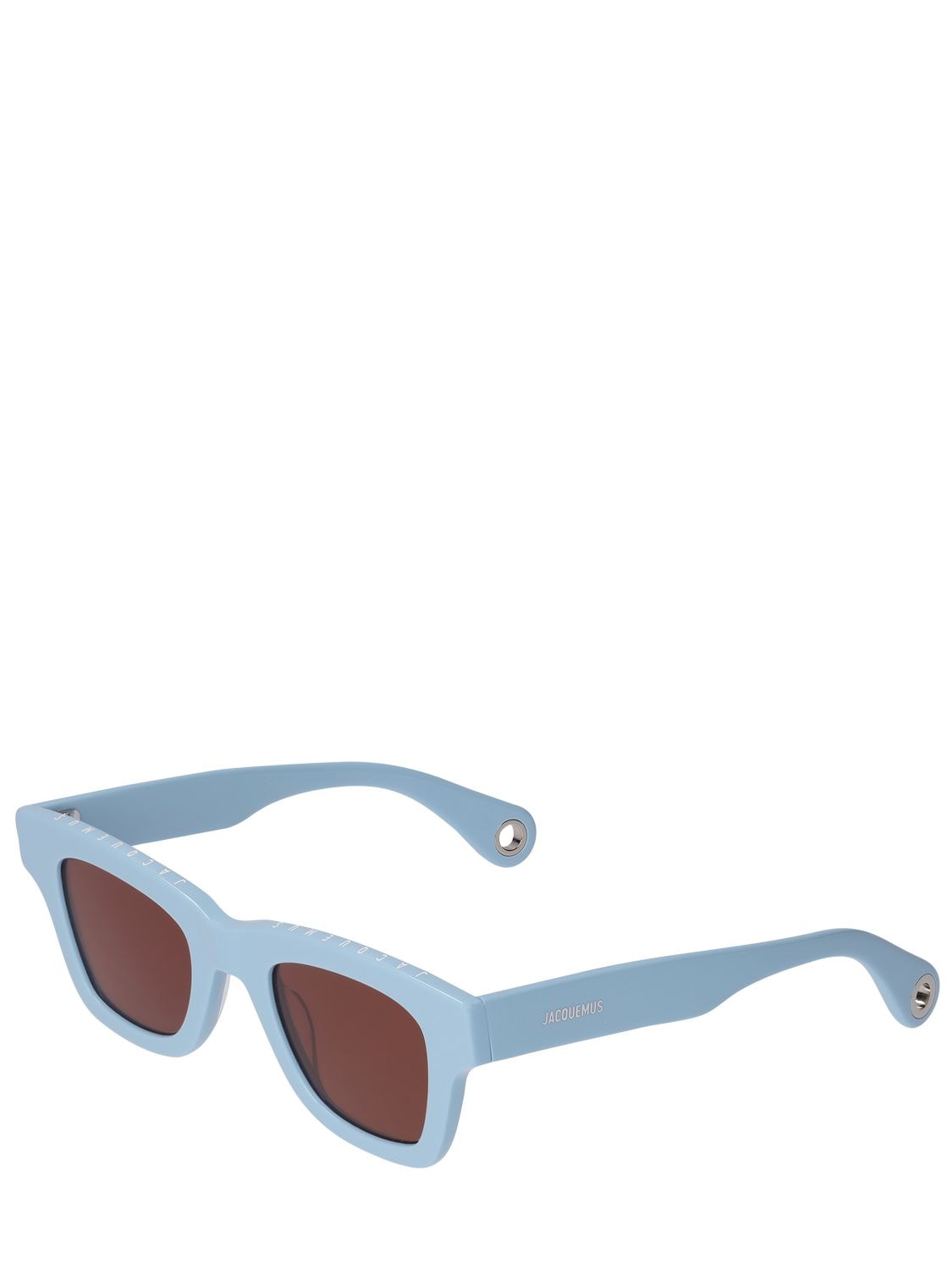 Shop Jacquemus Les Lunettes Nocio Sunglasses In Blue,brown