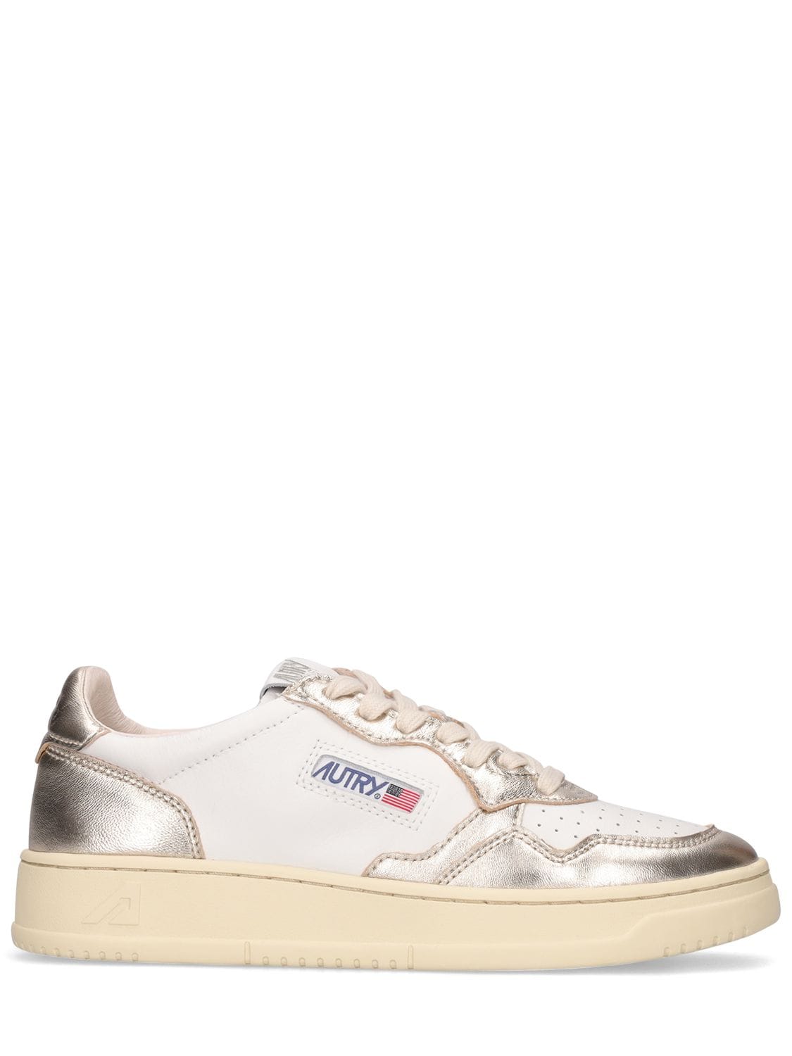 Autry 35mm Medalist Low Sneakers In White,gold | ModeSens