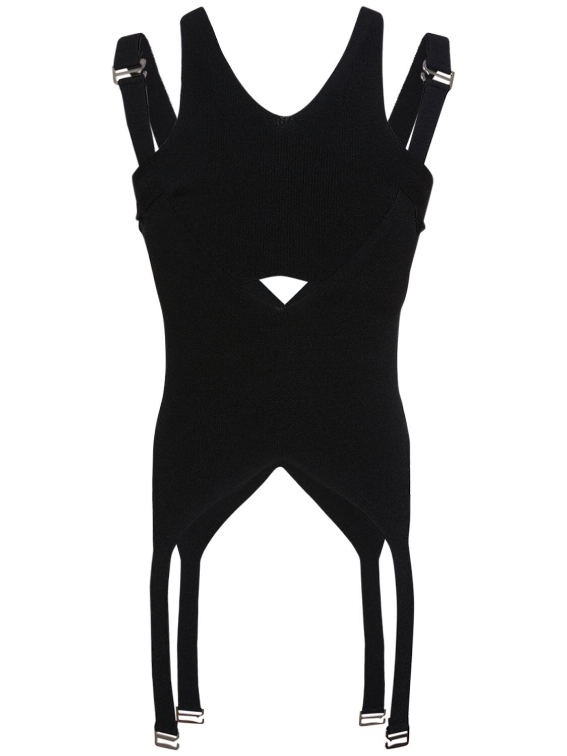 DION LEE LAYERED VISCOSE BLEND KNIT HOSIERY TOP 