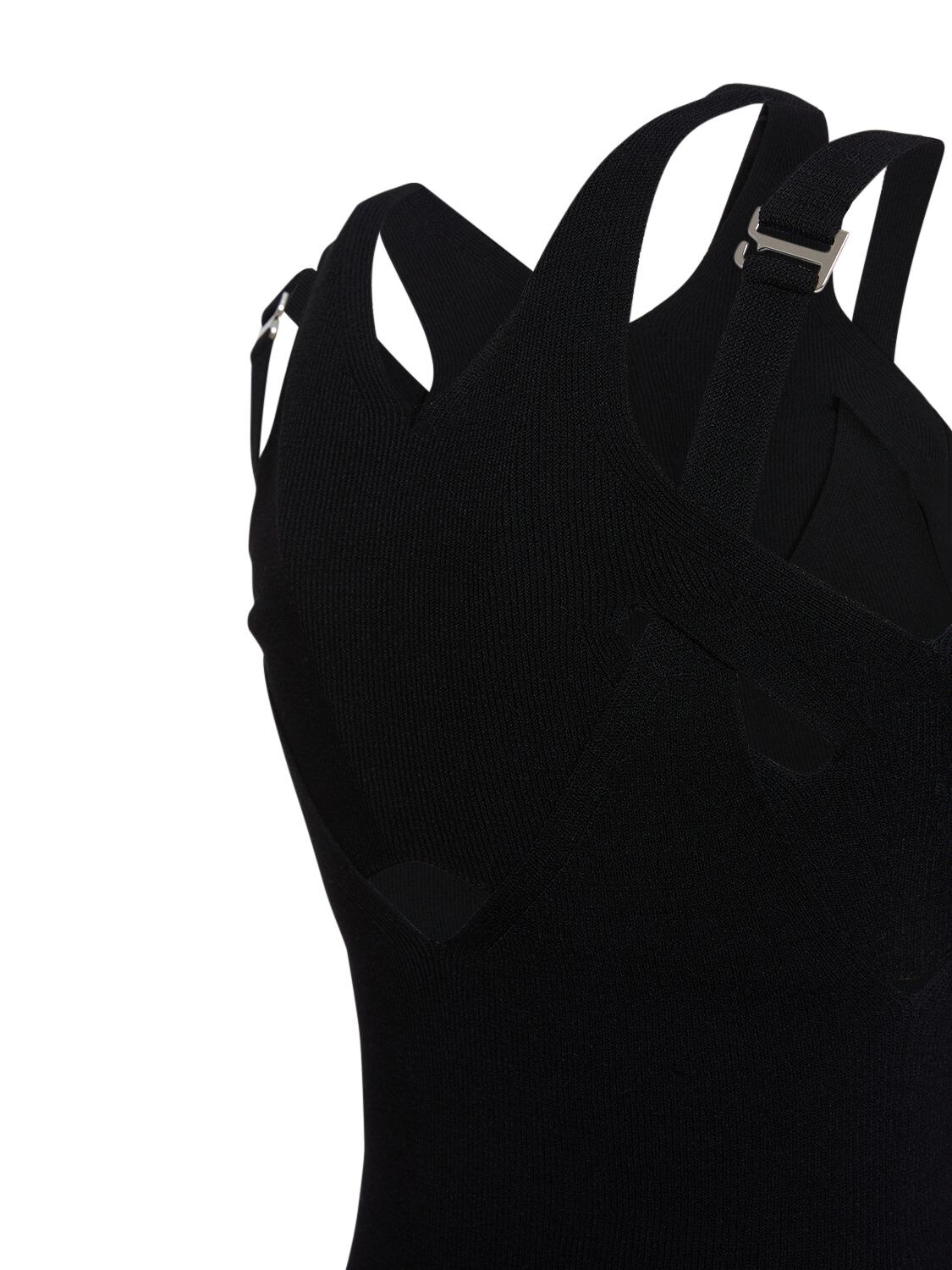 DION LEE LAYERED VISCOSE BLEND KNIT HOSIERY TOP 