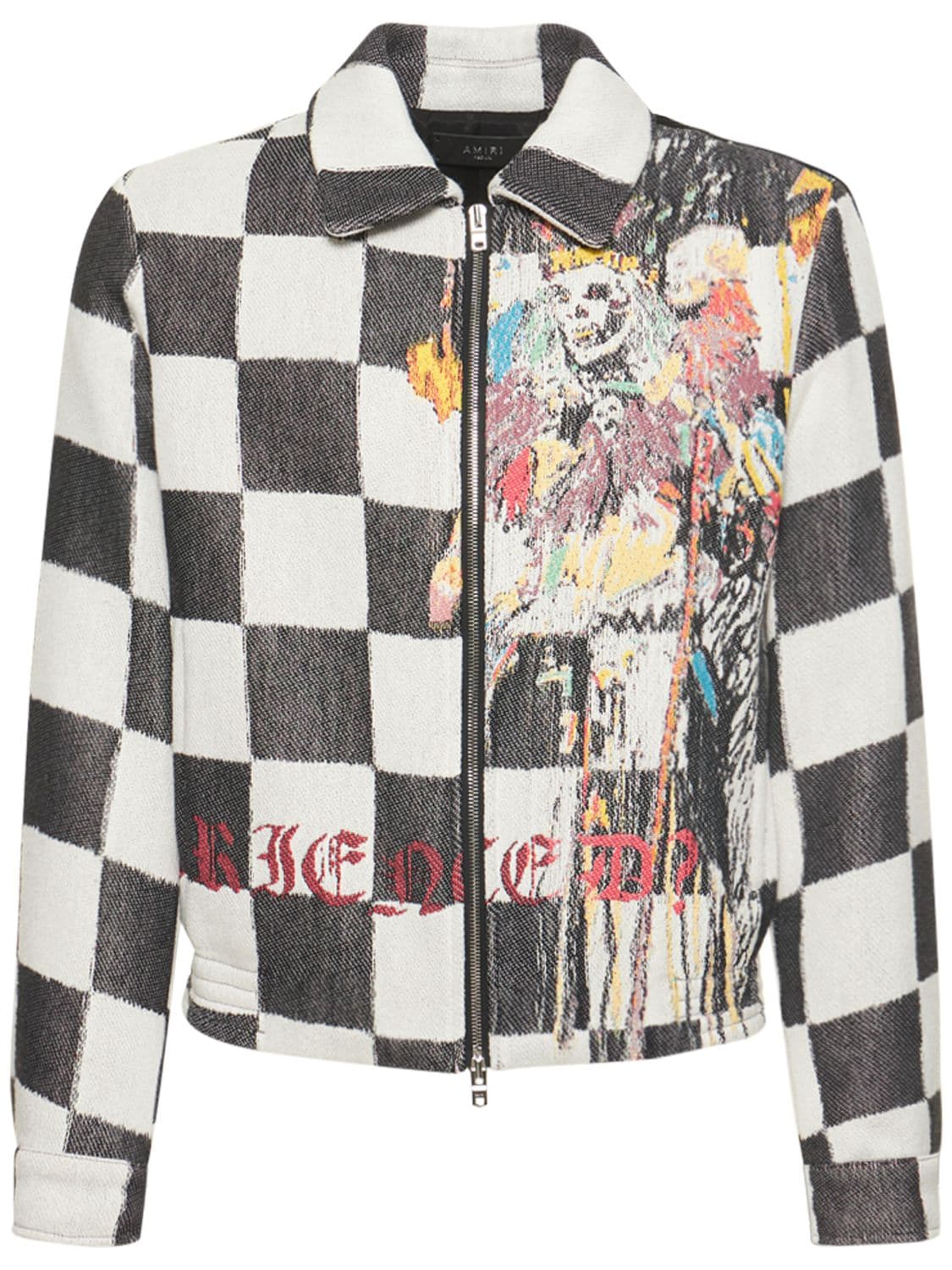 Amiri X Wes Lang Sacrifices Checkerboard Cotton Blend Twill Jacket In ...