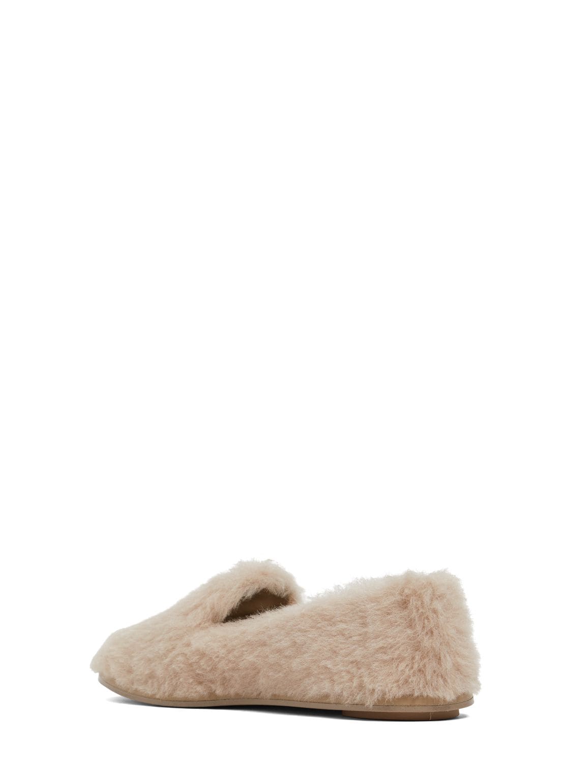 Shop Max Mara 10mm Felian Wool & Silk Loafers In Cacha