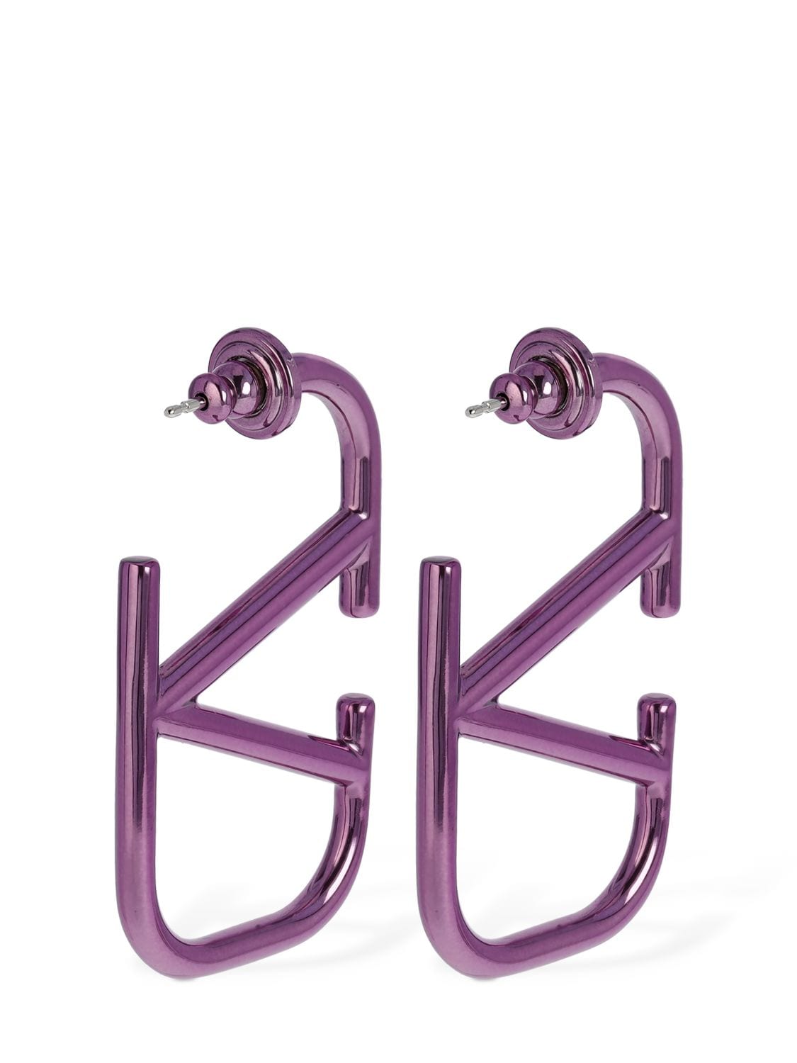Shop Valentino 4.5cm V Logo Signature Earrings In Pink