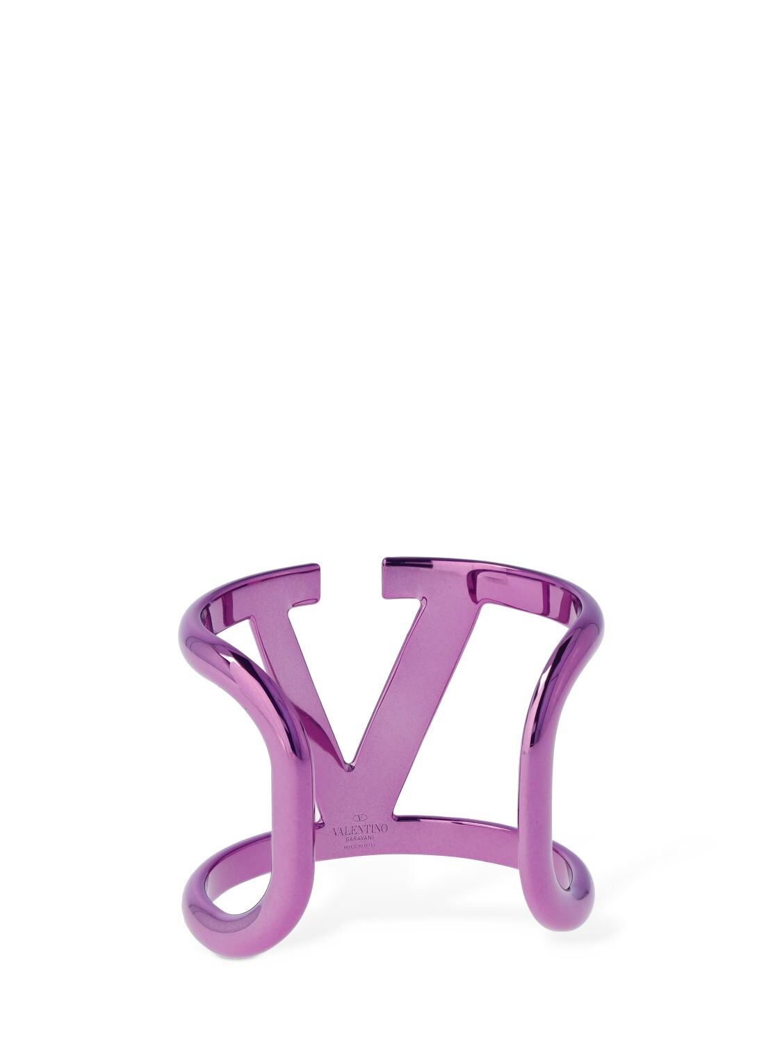 Shop Valentino V Logo Cuff Bracelet In Pink
