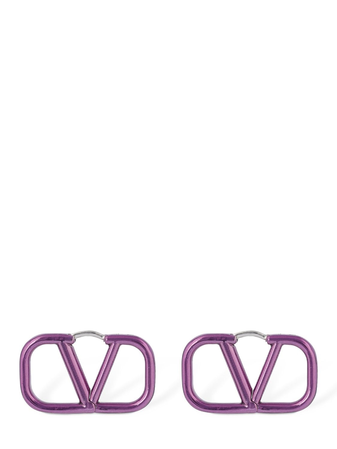 Shop Valentino 2.5cm V Logo Signature Earrings In Pink