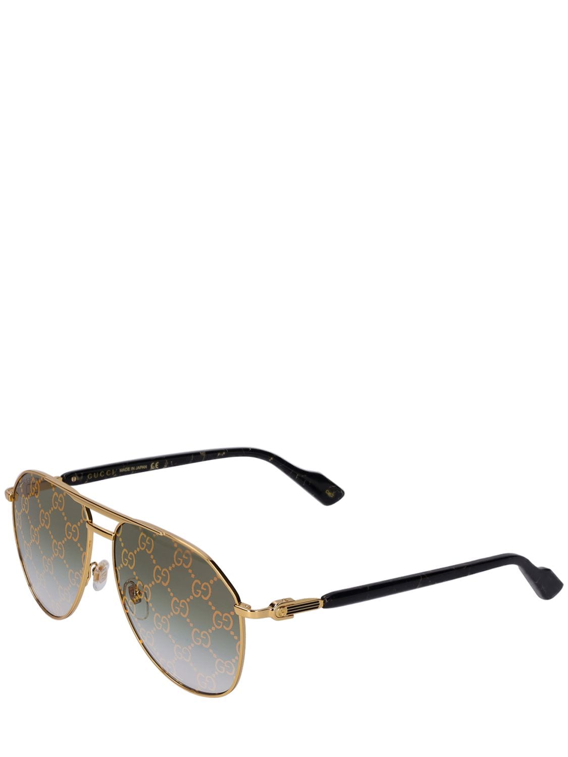 Gucci GG1220S Monogram Aviator Sunglasses