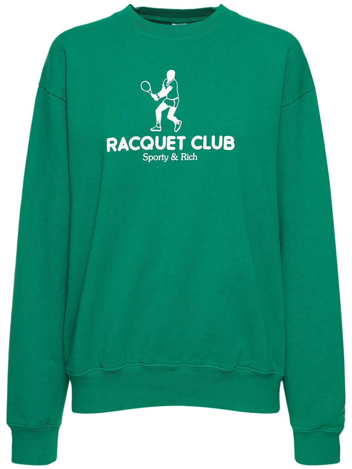 Sporty And Rich Racquet Club Crewneck Sweatshirt In Green