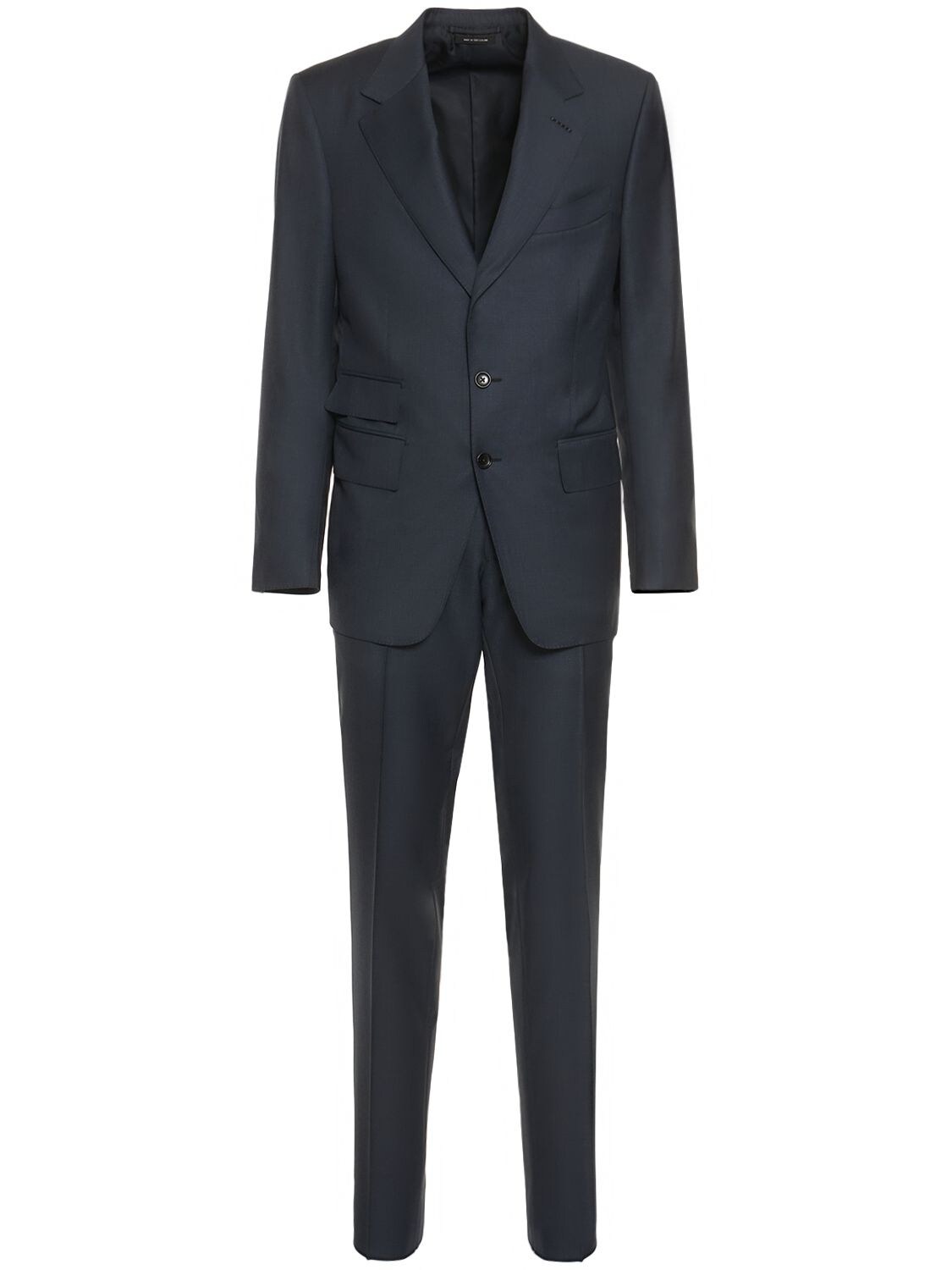 Tom Ford Sharkskin Wool Day Suit In Navy | ModeSens