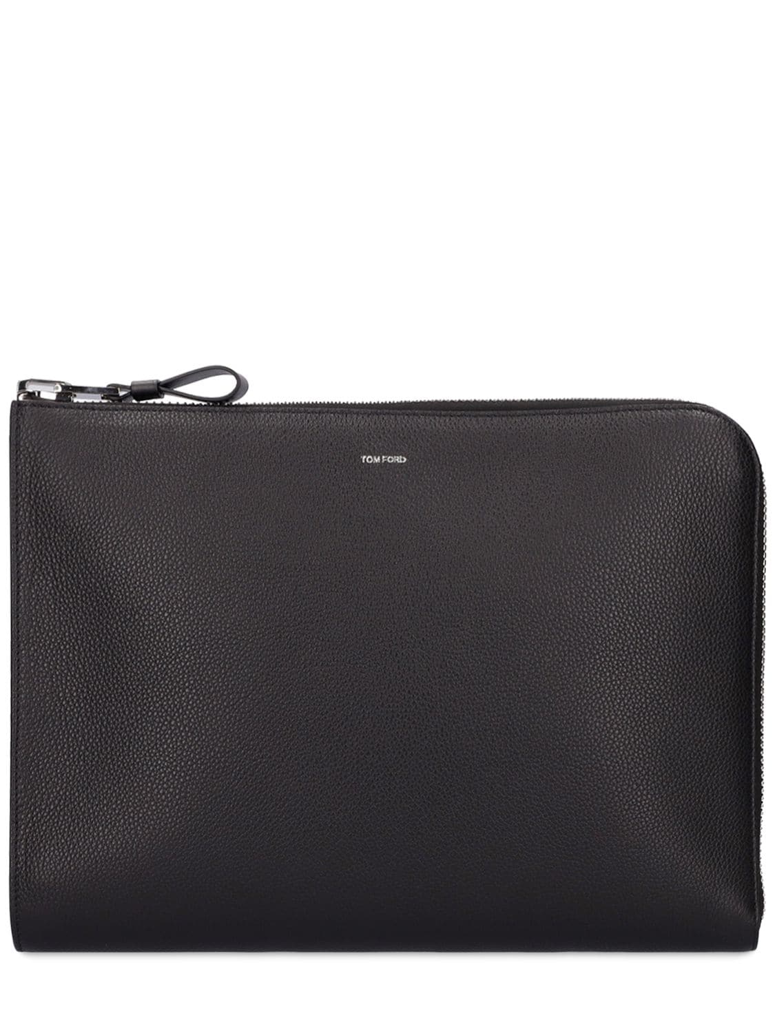 Tom Ford Soft Grain Leather Zip Pouch In Black | ModeSens