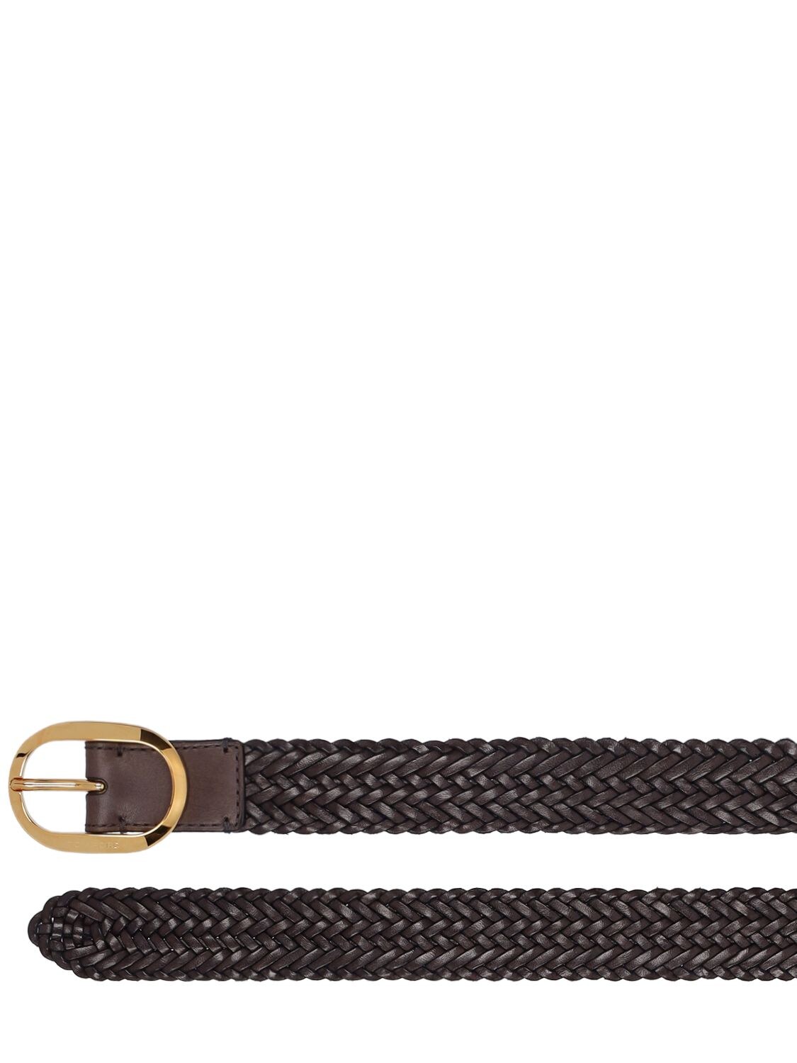 Tom Ford 3cm Oval Buckle Leather Belt In Dark Taupe | ModeSens