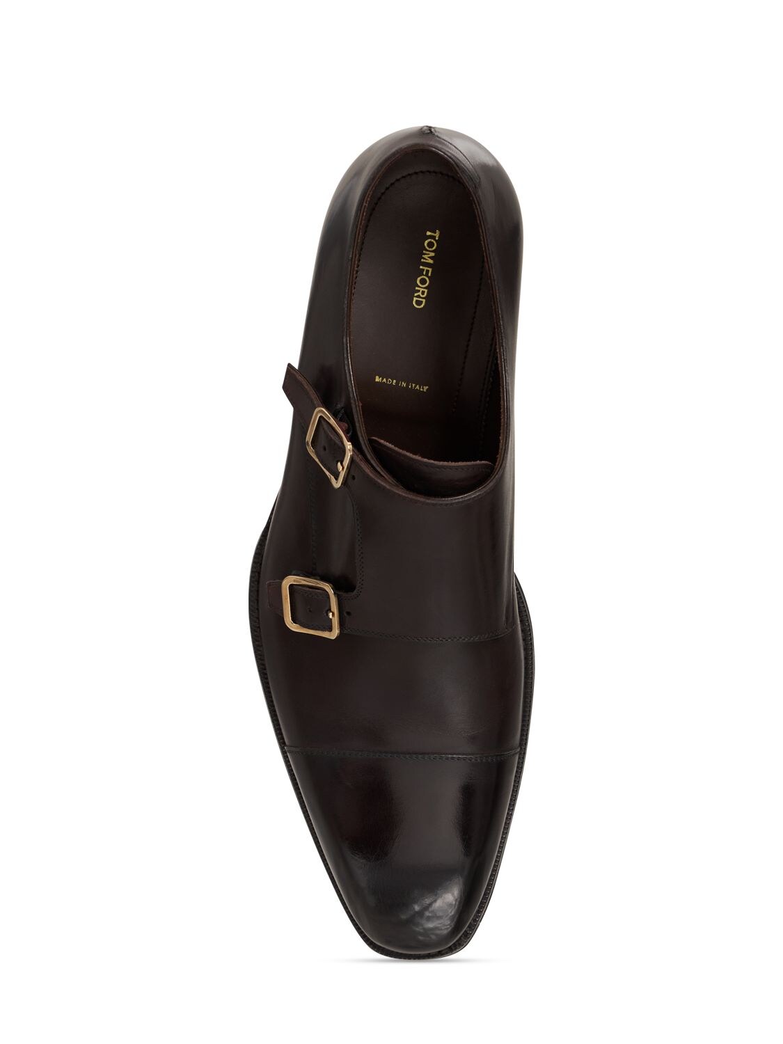 Tom Ford Men's Claydon Leather Double Monk Strap Loafers In Ebony | ModeSens