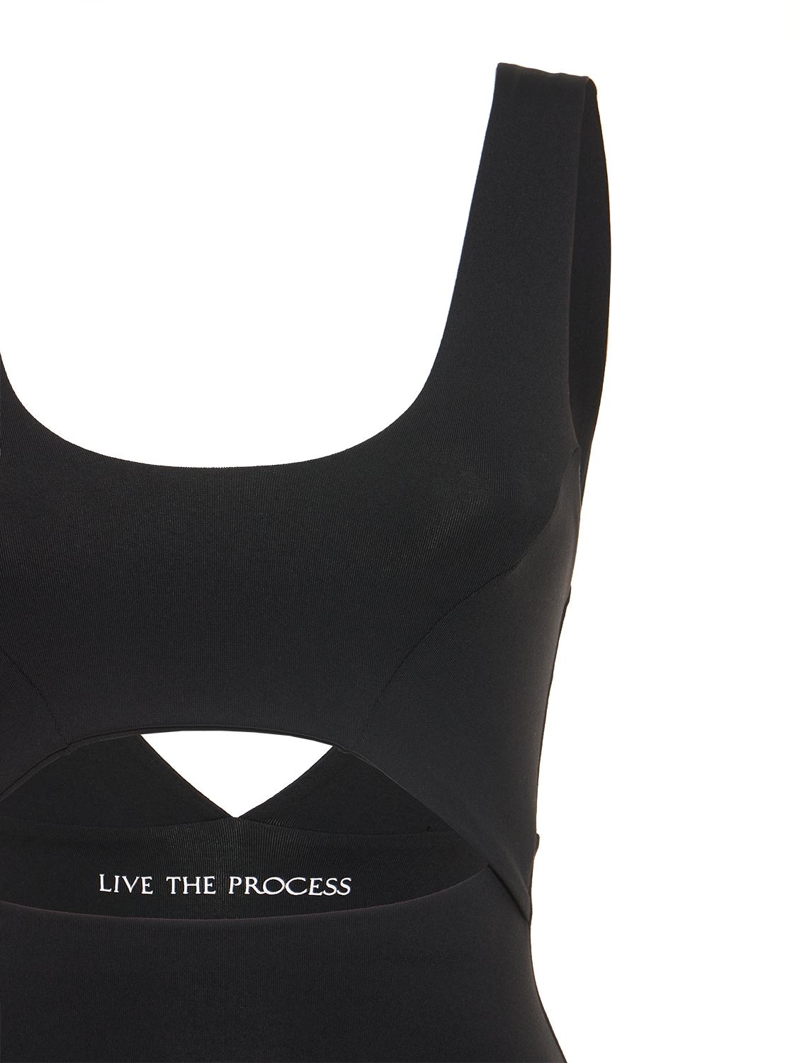 Shop Live The Process Cutout Bodysuit In Black
