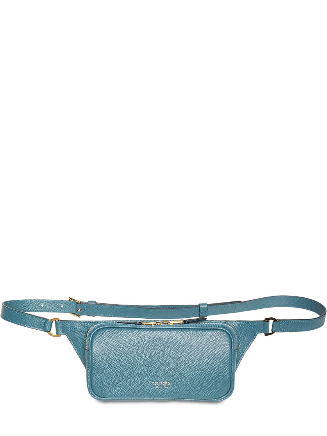 Tom Ford Small Grain Leather Zip Belt Bag In Everglade | ModeSens