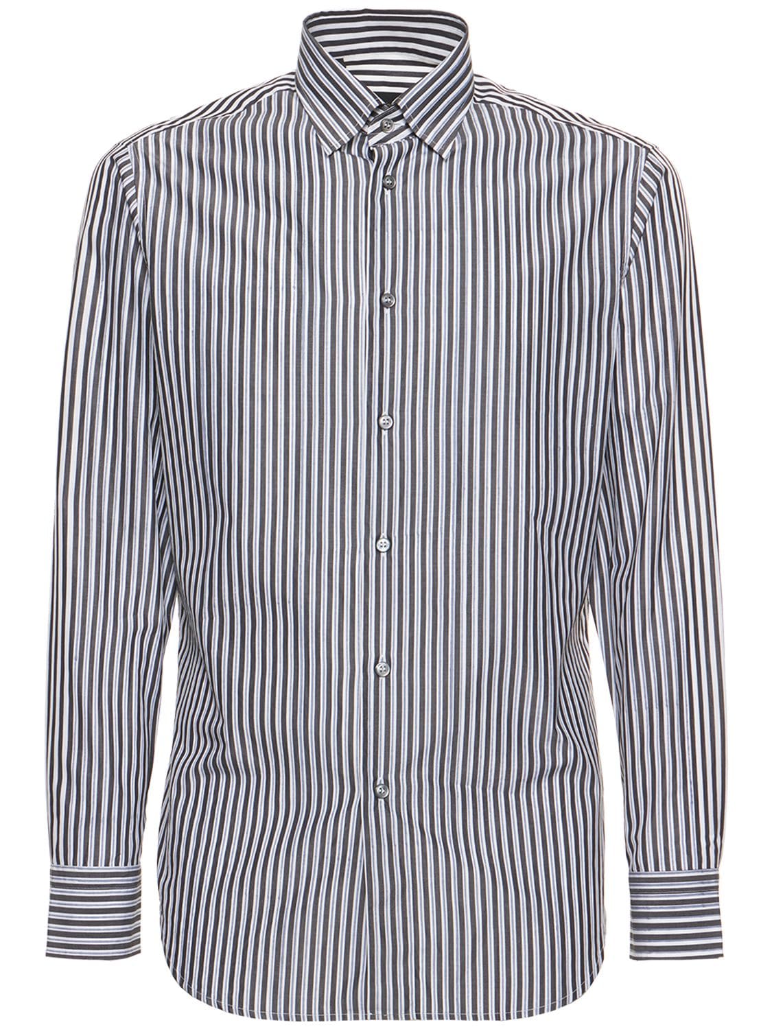 BRIONI Striped Cotton Shirt
