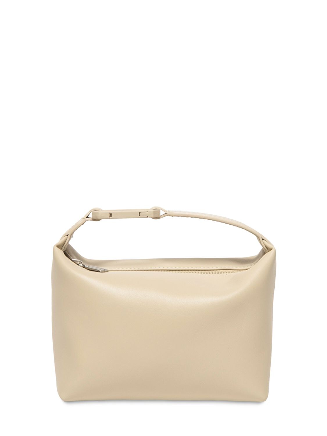 Eéra Moonbag Leather Top Handle Bag In Off White
